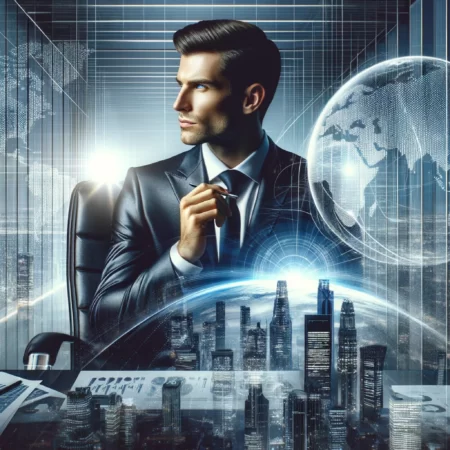 DALL·E 2024-03-19 14.18.56 - Design an expansive and sophisticated image for a website's hero section, further zooming out from the previous images to show a full or half-body sho